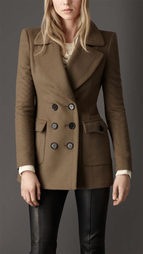 Burberry pea coat women's